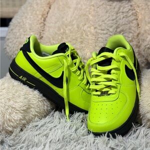 Nike Lime Green and Black Sneakers